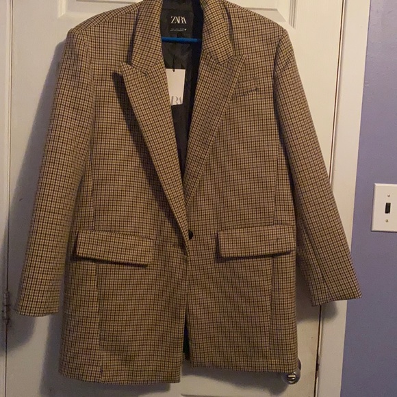COPY - * Brand New Never Worn* Zara oversized plaid blazer - Picture 2 of 4